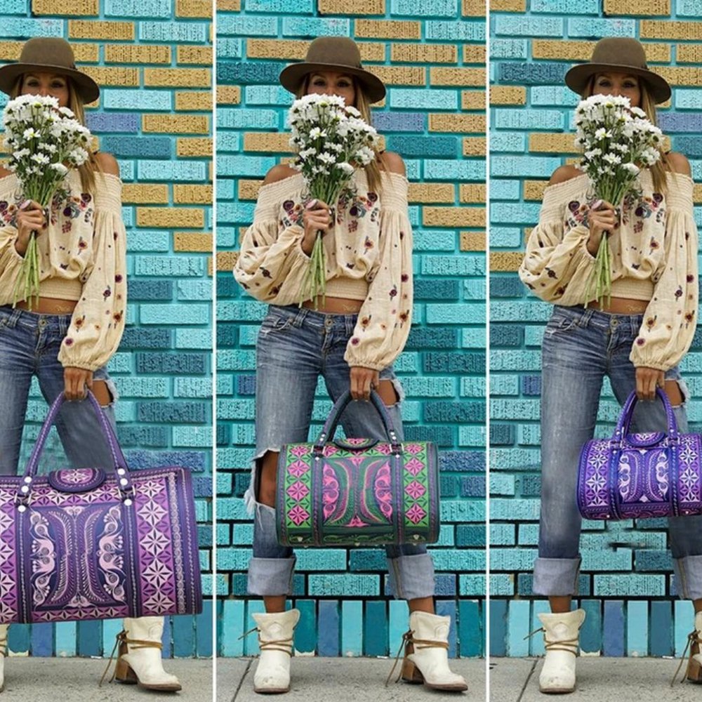 Unique Traditional Design - Rerebe Mini Weekender Bag - Picture 7 of 8